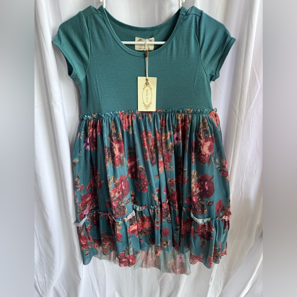 Joyfolie Mia Joy Loreli Girls Dress In Teal Size 10 Size NWT‎